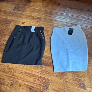 H & M and Fashion Nova Black and White Women's Skirt Set